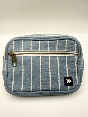 Thread Wallets Denim Blue & White Striped Belt Bag